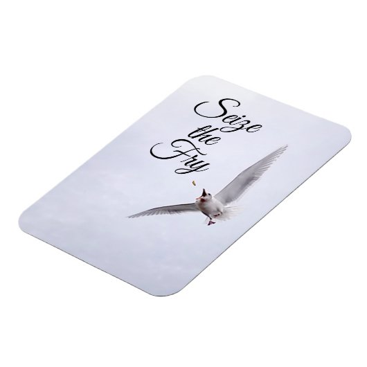 シーガおもしろいルシーバードプンフライフランスのカーペディエム マグネット (左側)