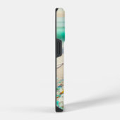 シーガかわいらしラス付き海ビーチ iPhoneケース (右側面)