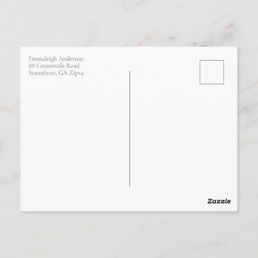 シーガエレガントラスの結晶の保存日付 ポストカード (裏面)