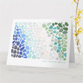 シーガカラフルラスハッピーバースデー カード (黄色い花)