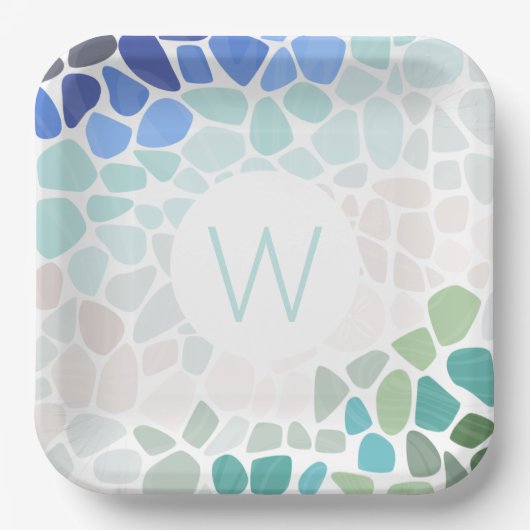 シーガカラフルラス紙プレート ペーパープレート (正面)