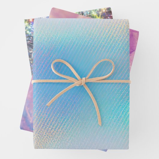 シーガクールラスとホログラフィックのカラー ラッピングペーパーシート (インサイチュ)