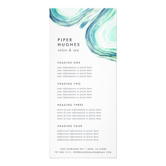 シーガスレスゲード |サービスまたは価格表 ラックカード (正面)