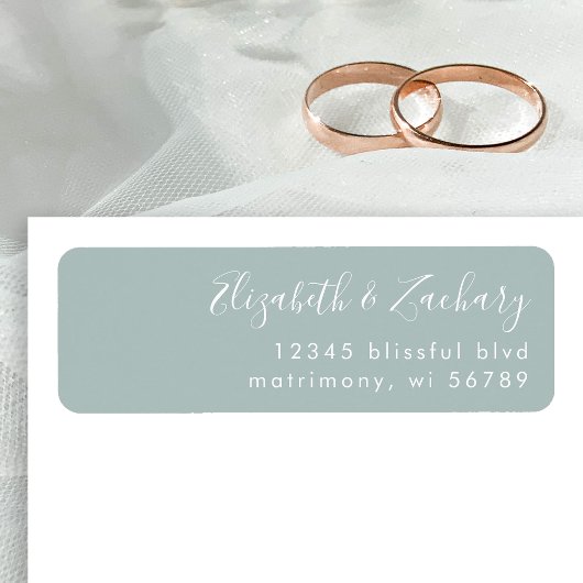 シーガモダンラスの結婚差出人住所 ラベル