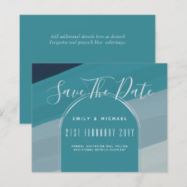 シーガモダンラス海ピーコックブルーティール（緑がかった色）結婚ズ