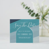 シーガモダンラス海ピーコックブルーティール（緑がかった色）結婚ズ (スタンド正面)