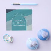 シーガモダンラス海ピーコックブルーティール（緑がかった色）結婚ズ チラシ (シングル)