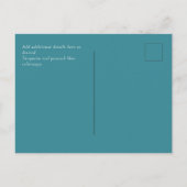 シーガモダンラス海ピーコックブルーティール（緑がかった色）結婚ズ ポストカード (裏面)