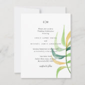 シーガラスグリーンブルー熱帯結婚葉 (正面)