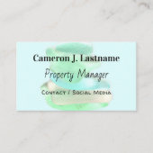 シーガラスグリーン標準シンプル名刺 名刺 (正面)