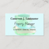 シーガラスグリーン標準シンプル名刺 名刺 (正面)