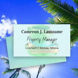 シーガラスグリーン標準シンプル名刺 名刺