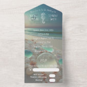 シーガラスシーホースビーチ結婚式 オールインワン招待状 (内側)