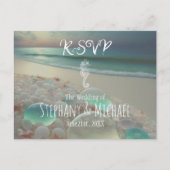 シーガラスシーホースビーチRSVPポストカード ポストカード (正面)