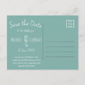 シーガラスシーホース |ビーチ日付の保存 ポストカード (裏面)