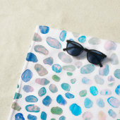 シーガラスターコイズパターンマーメイド ビーチタオル (インサイチュ)