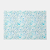 シーガラスターコイズビーチペブル ドアマット (正面)