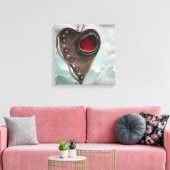 シーガラスハート キャンバスプリント (インサイチュ (リビング))