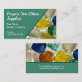 シーガラスビーズジュエリークラフトサプライ 名刺 (正面/裏面)