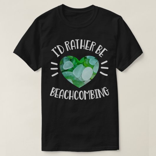シーガラスビーチコーミング Tシャツ (デザイン正面)