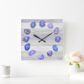 シーガラスビーチ流木海 スクエア壁時計 (ホーム)