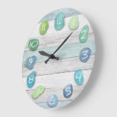 シーガラスビーチ流木 ラージ壁時計 (傾斜)