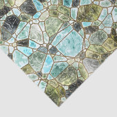 シーガラスモザイクのステンドグラスのデコパージュ 薄葉紙 (詳細)
