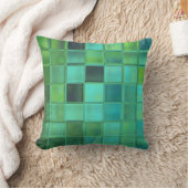 シーガラスモザイクピローホームデコーギフト クッション (ブランケット)