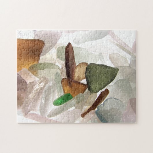 シーガラス又はビーチガラスパズル ジグソーパズル (横)