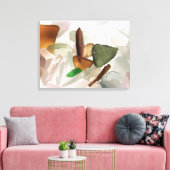 シーガラス又はビーチガラス キャンバスプリント (インサイチュ (リビング))