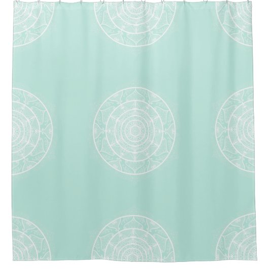 シーガラス曼荼羅 シャワーカーテン (正面)