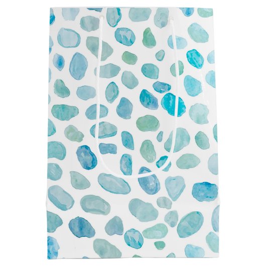 シーガラス沿岸ビーチ ミディアムペーパーバッグ (裏面)