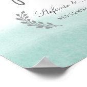 シーガラス結婚タイドの歓迎サイン ポスター (角)