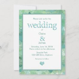 シーガラス結婚式招待状 招待状