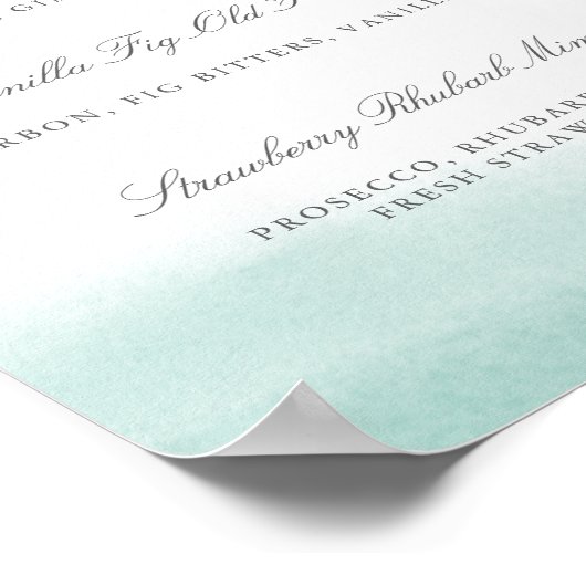 シーガラス結婚・タイドのバー標識 ポスター (角)