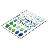 シーガラス、ビーチガラスのアートジャーナルのノート ノートブック (左側)