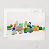 シーガラス、ビーチガラスの明るい虹のポストカード ポストカード (正面/裏面)