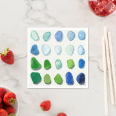 シーガラス、ビーチガラスアートナプキン スタンダードカクテルナプキン (インサイチュ)