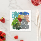 シーガラス、ビーチガラスアートフォトナプキン スタンダードカクテルナプキン (インサイチュ)