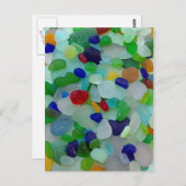 シーガラス、ビーチガラスアート写真おもしろいポストカード ポストカード (正面/裏面)