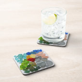シーガラス、ビーチガラス写真コースター コースター (右側)