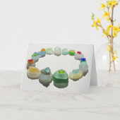 シーガラス、ビーチガラス、レアカラー空白の、 カード (黄色い花)