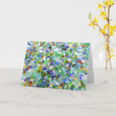 シーガラス – 1 カード (黄色い花)