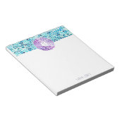 シーガラ色彩の鮮やかス手水色メモ帳 – Aqua ノートパッド (アングル)