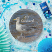 シーガルお祝いビーチ ペーパープレート (パーティー)