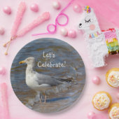 シーガルお祝いビーチ ペーパープレート (パーティー)