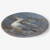 シーガルお祝いビーチ ペーパープレート (アングル)