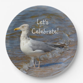 シーガルお祝いビーチ ペーパープレート