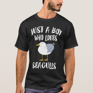 シーガルのTシャツが好きな少年 Tシャツ