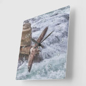 シーガルエアサーファー スクエア壁時計 (傾斜)